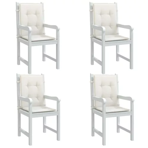 vidaXL 4 db melange krémszínű szövet háttámlás székpárna 100x50x4 cm