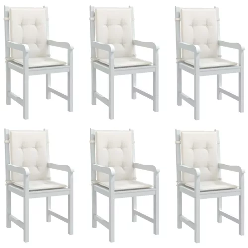 vidaXL 6 db melange krémszínű szövet háttámlás székpárna 100x50x4 cm