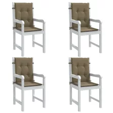   vidaXL 4 db melange tópszínű szövet háttámlás székpárna 100x50x4 cm