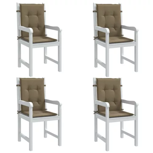 vidaXL 4 db melange tópszínű szövet háttámlás székpárna 100x50x4 cm