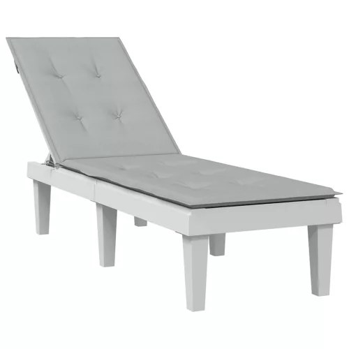 vidaXL melange világosszürke szövet nyugágypárna (75+105) x 50 x 4 cm