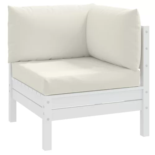 vidaXL 3 db melange krémszínű szövet raklappárna