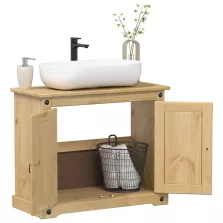  vidaXL Corona tömör fenyőfa fürdőszobai mosdószekrény 73 x 33 x 60 cm