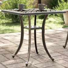   vidaXL bronzszínű öntött alumínium kerti asztal 53 x 53 x 53 cm