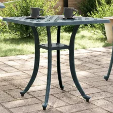   vidaXL zöld öntött alumínium kerti asztal 53 x 53 x 53 cm