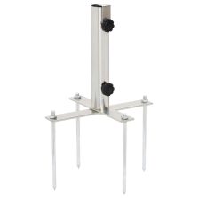   vidaXL ezüstszínű acél napernyőtalp tüskékkel Ø32-38 mm