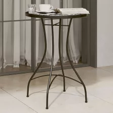   vidaXL fekete és fehér kerámia mozaikmintás bisztróasztal Ø50 x 70 cm