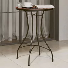   vidaXL terrakotta/fehér kerámia mozaikmintás bisztróasztal Ø50x70 cm