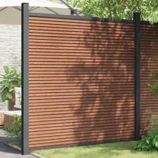 vidaXL barna WPC kerítéspanel 180 x 186 cm