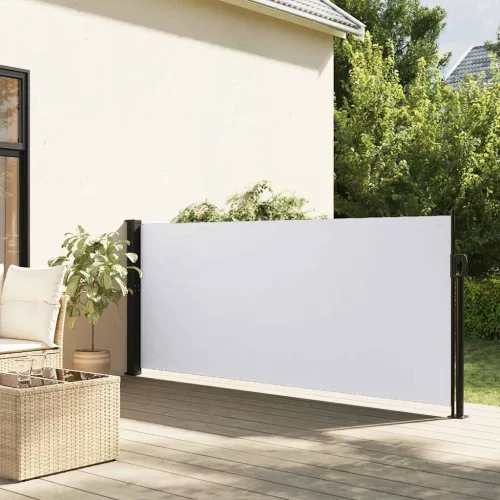 vidaXL fehér behúzható oldalsó napellenző 117 x 300 cm