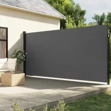   vidaXL antracitszürke behúzható oldalsó napellenző 220 x 300 cm