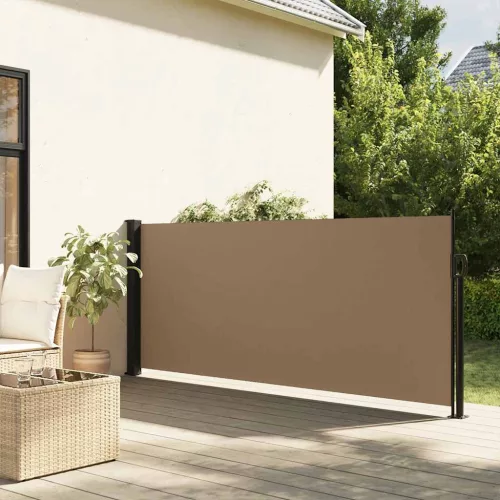 vidaXL tópszínű behúzható oldalsó napellenző 100 x 500 cm