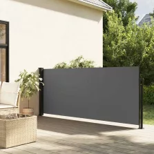   vidaXL antracitszürke behúzható oldalsó napellenző 100 x 500 cm