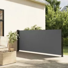   vidaXL antracitszürke behúzható oldalsó napellenző 140 x 500 cm