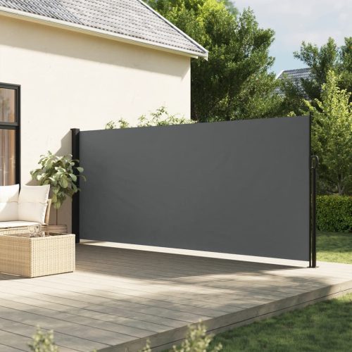 vidaXL antracitszürke behúzható oldalsó napellenző 160 x 500 cm