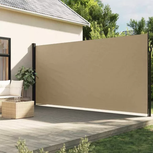 vidaXL bézs behúzható oldalsó napellenző 200 x 500 cm