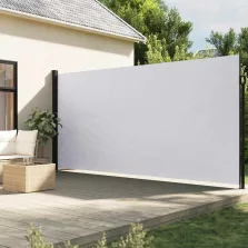 vidaXL fehér behúzható oldalsó napellenző 220 x 500 cm