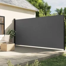   vidaXL antracitszürke behúzható oldalsó napellenző 220 x 500 cm