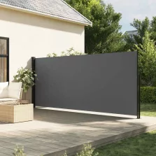   vidaXL antracitszürke behúzható oldalsó napellenző 160 x 600 cm