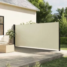   vidaXL krémszínű behúzható oldalsó napellenző 180 x 600 cm