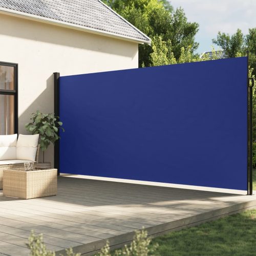 vidaXL kék behúzható oldalsó napellenző 200 x 600 cm