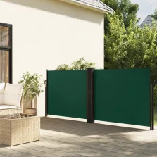   vidaXL sötétzöld behúzható oldalsó napellenző 100 x 600 cm
