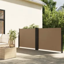   vidaXL tópszínű behúzható oldalsó napellenző 120 x 600 cm