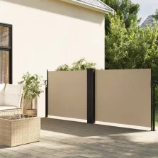 vidaXL bézs behúzható oldalsó napellenző 140 x 600 cm