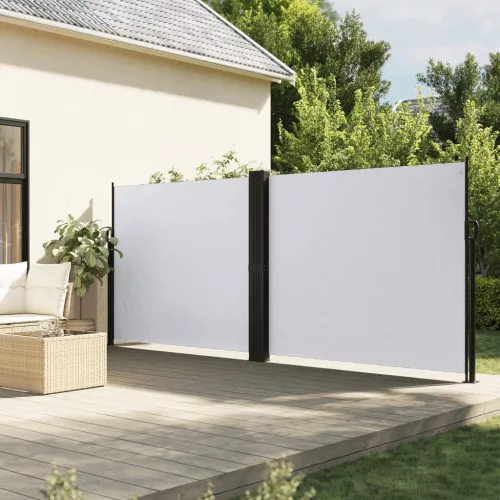 vidaXL fehér behúzható oldalsó napellenző 180 x 600 cm