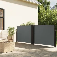   vidaXL antracitszürke behúzható oldalsó napellenző 100 x 1000 cm