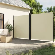   vidaXL krémszínű behúzható oldalsó napellenző 200 x 1000 cm