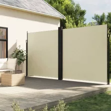   vidaXL krémszínű behúzható oldalsó napellenző 220 x 1000 cm