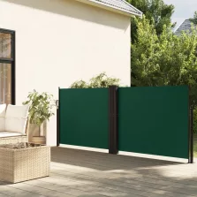  vidaXL sötétzöld behúzható oldalsó napellenző 120 x 1200 cm
