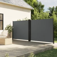  vidaXL antracitszürke behúzható oldalsó napellenző 160 x 1200 cm