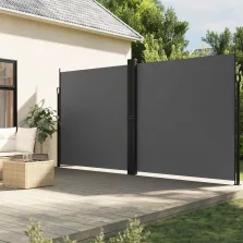   vidaXL antracitszürke behúzható oldalsó napellenző 200 x 1200 cm