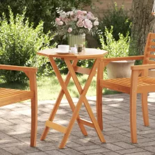   vidaXL tömör akácfa összecsukható kerti asztal Ø60 x 75 cm