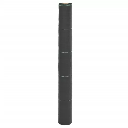 vidaXL fekete PP talajtakaró membrán 1x25 m