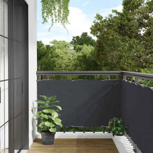 vidaXL antracitszürke PVC belátás elleni erkélyparaván 500x75 cm