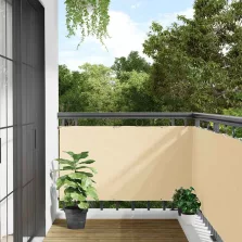   vidaXL krémszínű PVC belátás elleni erkélyparaván 300x120 cm