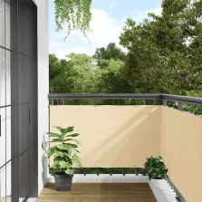   vidaXL krémszínű PVC belátás elleni erkélyparaván 500x120 cm