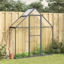   vidaXL antracitszürke alumínium melegház alapvázzal 169 x 58 x 195 cm