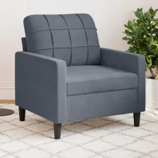 vidaXL sötétszürke bársony kanapéfotel 60 cm