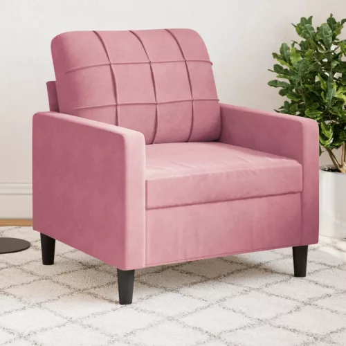 vidaXL rózsaszín bársony kanapéfotel 60 cm