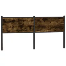   vidaXL füstös tölgy színű szerelt fa és acél csere fejtámla 160 cm