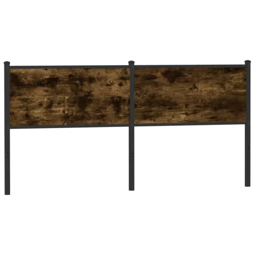 vidaXL füstös tölgy színű szerelt fa és acél csere fejtámla 160 cm