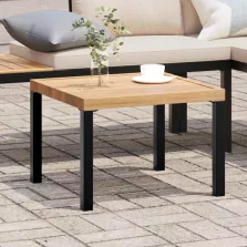   vidaXL fekete porszórt acél kerti dohányzóasztal 55 x 55 x 39,5 cm