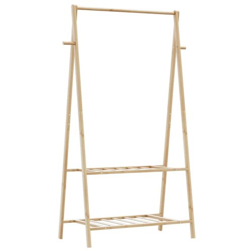 vidaXL bambusz ruhaállvány polcokkal 96 x 45,5 x 150,5 cm