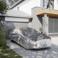   vidaXL szürke és ezüstszínű teljes autóhuzat szedánhoz jégeső ellen L