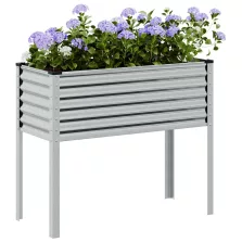 vidaXL horganyzott acél kerti virágtartó 100 x 41 x 90 cm