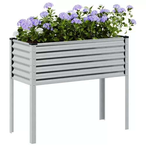 vidaXL horganyzott acél kerti virágtartó 100 x 41 x 90 cm